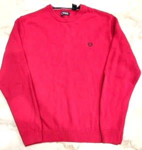 Chaps Mens Red Long Sleeve Original Classic-Fit Crewneck Solid Sweater Large - Picture 1 of 6