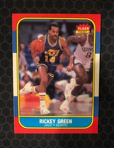 π 1986 Fleer Basketball #39 - Rickey Green - Utah Jazz - SET BREAK π - Picture 1 of 3