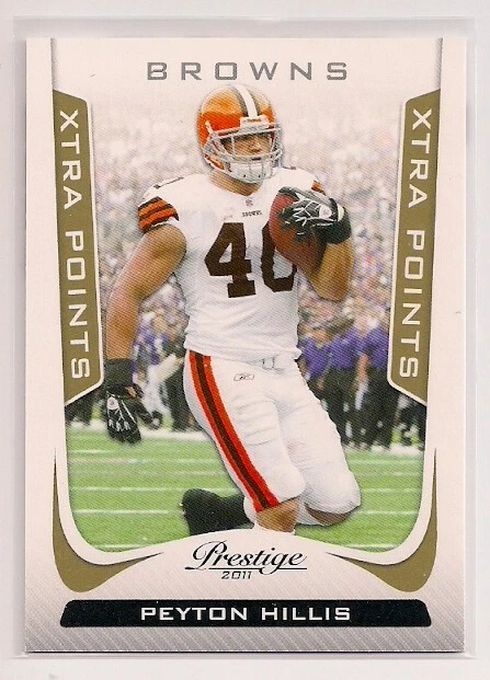 2011 PEYTON HILLIS PRESTIGE *XTRA PTS* /250 ARKANSAS RAZORBACKS CLEVELAND BROWNS - Image 1 of 1