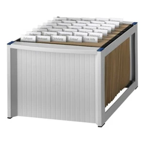 SET: Hängemappenbox "the rack" grau helit H61100 + 25 Hängemappen braun - Bild 1 von 1