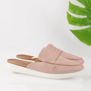 Fitflop Womens Serene Mule Size 9 Blush Pink Leather Slip On Casual Shoe Toning - Picture 1 of 15