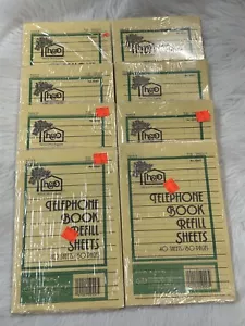 Vtg 8 pks 3 Ring Loose Leaf Address Book Refill Pack 50 Sheets ea = 320 8.5x5.5 - Picture 1 of 10