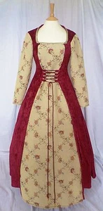 Medieval Wedding Dress Renaissance Gown Pagan Costume Gothic Custom made to size - Picture 1 of 6