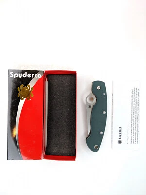 NEW Spyderco /Military  /Green G10 /204P /C36GPGR /Discontinued Exclusive rare - Image 1 of 4