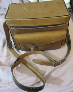 Vintage Perrin The Sportsman 502 Genuine Cowhide Leather Camera Case Bag 10x7x5" - Picture 1 of 21
