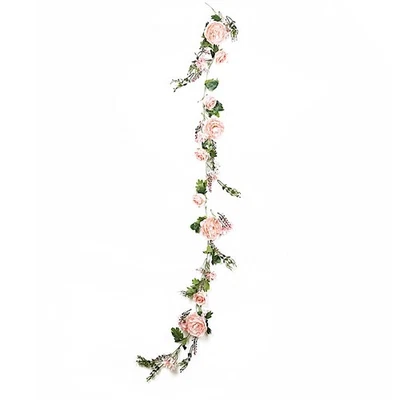 6 ft Artificial Rose Peony Flower Garland Party Wedding Decorations Supplies - Image 1 of 2