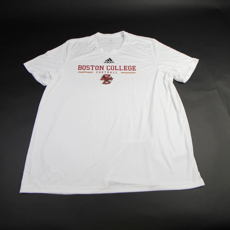 Camisa masculina branca Boston College Eagles Adidas manga curta nova - Imagem 1 de 1