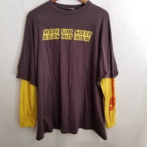 Moda Nova Camiseta Gráfica Manga Larga 2XL Hecha para Llamas de Velocidad A Cuadros - Imagen 1 de 6