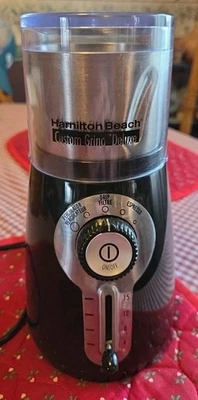 Hamilton Beach Electric Coffee Grinder Model 80374 Black Multiple Grind Nice! - Image 1 of 4