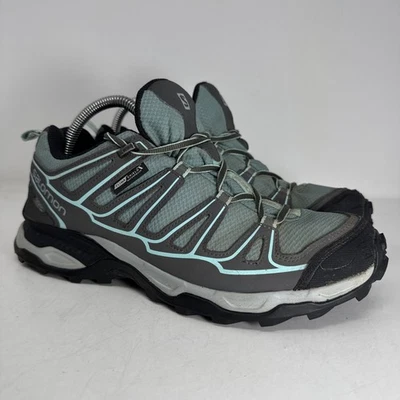 Salomon X Ultra Prime Mujer’s 10 Zapatos de Senderismo Impermeables Clima Shield Azul Foto 1 de 4