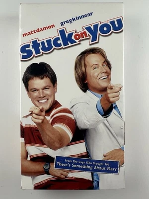 Stuck On You VHS Comedy Matt Damon Greg Kinnear 2004 Late Release White Tape - Image 1 of 4