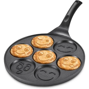 Pfannkuchenpfanne 7 Smiley Mini Pancake Pfanne Spiegeleipfanne Kinder Bratpfanne - Bild 1 von 15