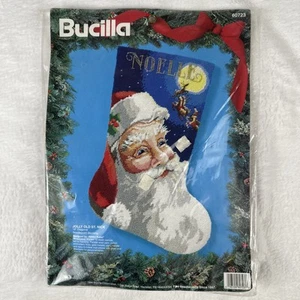 Bucilla Needlepoint Jolly Old St. Nick Kit Calza di Natale 60723 Babbo Natale - Foto 1 di 6