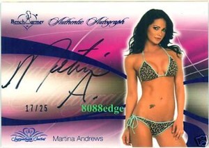2008 BENCHWARMER SS PURPLE AUTO: MARTINA ANDREWS #17/25 AUTOGRAPH