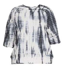 Terra & Sky Women’s Plus Sz Tie Dye Textured 3/4 Balloon Sleeve Top Sz 0X (14) - Picture 1 of 6