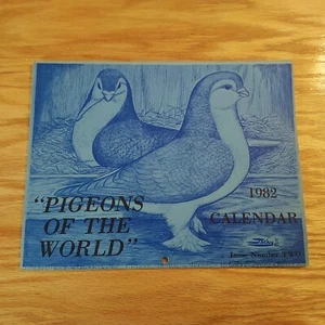 Vintage Issue Two 1982 Pigeons of the World Diane Jacky 12 Month Calendar Signed - Picture 1 of 6