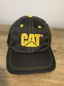 Caterpillar CAT Equipment Gray & Yellow Cap/Hat Adjustable Strap Back - Picture 1 of 6