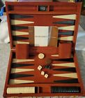 Vintage Reiss Backgammon Set Large 16×11 Corduroy Folding Case Bakelite Pieces 