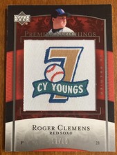 Roger CLEMENS 2007 UD Premier Stitchings Comm Patch #PS-50 11/50 NM Red Sox