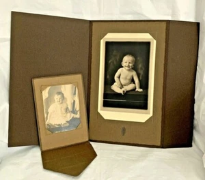 Vintage Baby Studio Photos Lot of 2, In Studio Folders - Picture 1 of 4