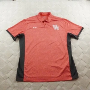 Nike Cougars University of Houston Polo Shirt Mens Extra Large Dri-Fit Red UofH - Picture 1 of 9