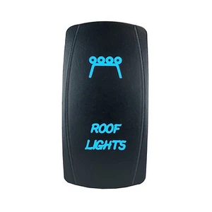 LUCES DE TECHO GRABADAS CON LÁSER POLARIS RZR XP 1000 AZUL INTERRUPTOR ROCKER - Imagen 1 de 6