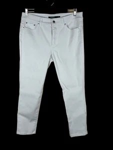 Lauren Ralph Lauren *SIZE 12P Premier Straight Crop White Denim Jeans Minimalist - Picture 1 of 13