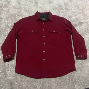 Woolrich Shacket Jacket Overshirt Red Long sleeve Wool Size 2xl - Picture 1 of 13