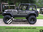 Fits Jeep YJ Black Alum Diamond Plate Rocker Panel Set with no cut out & 1" bend
