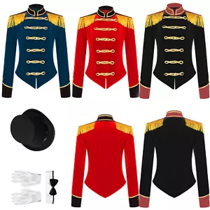 UK Women Adults Ringmaster Fancy Dress Costume Circus Outfit Cosplay Performance - Picture 1 of 51