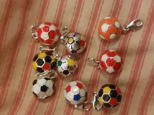 THOMAS SABO sterling SILVER 925 soccer ball CHARM pendant enamel - Picture 1 of 9