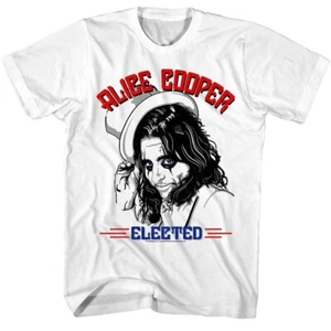 ALICE COOPER Shirt Elected Top Hat Face Graphic Tees - Picture 1 of 2