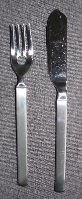 Original Alessi Fischbesteck-Set Dry! Messer und Gabel! Inox 18/10 - Bild 1 von 2