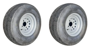 2 X TRAILER WHEELS AND TYRES 20.5 X 8.0-10 4PLY ATV ON ROAD / OFF ROAD 100MM - Picture 1 of 2