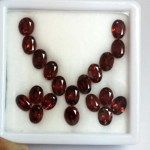 17.60cts 6x4mm Oval Deep Red Natural Almandine Garnet Loose Gemstone Jewelry Set - Picture 1 of 4