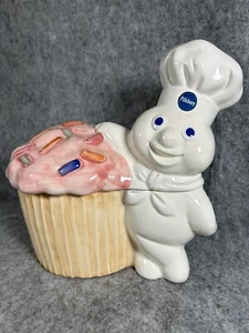 Vintage 1991 Pillsbury Dough Boy Funfetti Cupcake Cookie Jar Benjamin Medwin - Picture 1 of 8