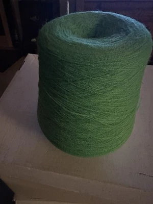 Acridel Acrylic Yarn Cone Lime Green by Delaine Mills - Image 1 of 4