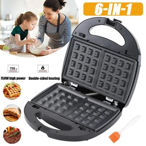 6-in-1 Sandwich Maker Toaster Waffeleisen Grill Multifunktional Set 750W DHL - Bild 1 von 20