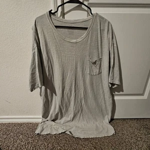 Hanes Herren T-Shirt 2XL grau Tasche Relaxed Fit Freizeit Alltag - Bild 1 von 4