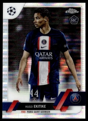 2022 Topps Chrome UEFA Club Competitions Pulsar Refractor Hugo Ekitike RC Paris - Image 1 of 2
