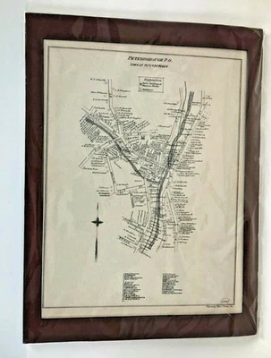 Reproduction Map Of Downtown Peterborough NH Depicting 1892  Unopened Condition - Image 1 of 4