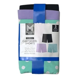 Member's Mark Girls 3-Pack Sit Snug Cartwheel Short (Multi Dot, S (6/6X)) - Picture 1 of 2