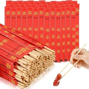 Disposable Bamboo Chopsticks Chinese Japanese Restaurants Chopsticks Bulk US - Picture 1 of 8