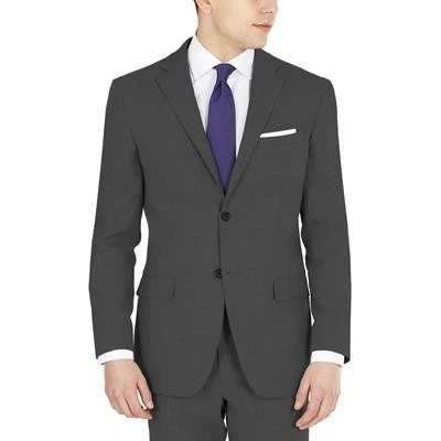 Dkny Mens Classic fit Suit Jacket Blazer 42 R Charcoal Grey Solid Stretch - Image 1 of 4