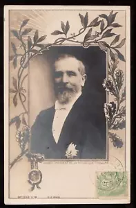 1901 art nouveau real photo loubet france postcard - Foto 1 di 1
