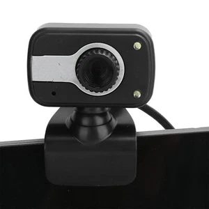 PC Camera USB Clipon Webcam with 3.5mm Audio Port Microphone Video Meeting Equip - Picture 1 of 12