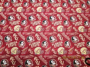 FLORIDA STATE UNIVERSITY (FSU)  SPORT DESIGN  BRAND NEW 1 YARD 100% COTTON  - Picture 1 of 6