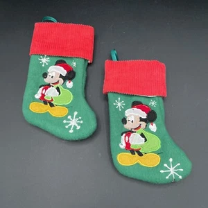 Disney's Mickey Mouse Mini Christmas Stocking - set of 2 - Santa snowflakes - Picture 1 of 4