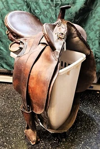 Vintage Leather Australian Style Horse Saddle - Picture 1 of 12
