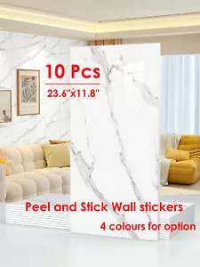 10Pcs 60X30CM Peel & Stick Tile Stickers Kitchen Bathroom Backsplash Splashback - Picture 1 of 13